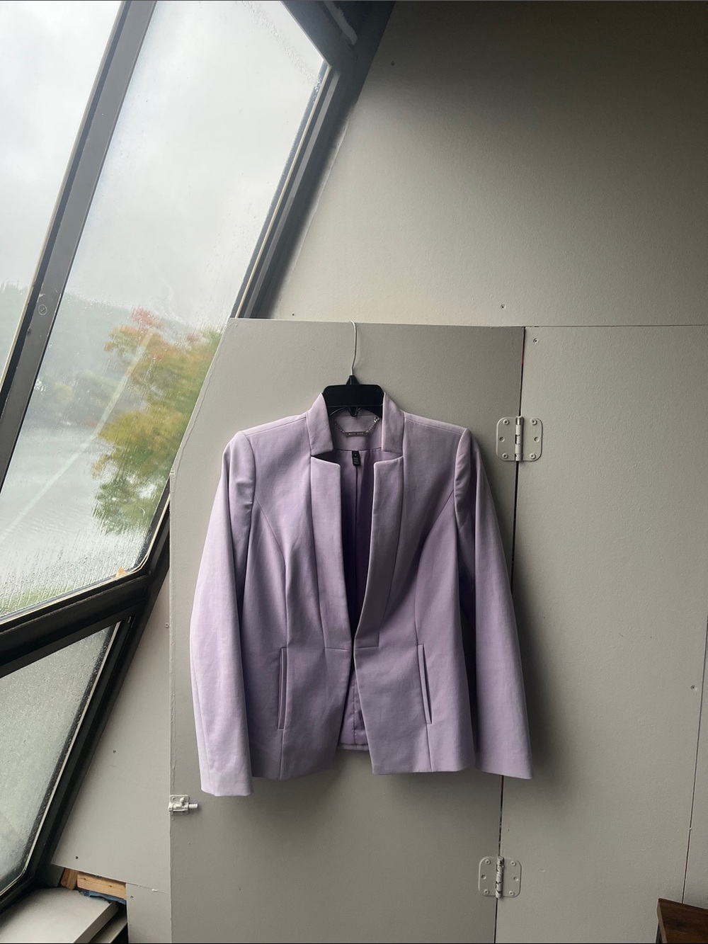 White House Black Market Lavender Open-Front Women's Blazer